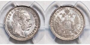 10 Kreuzer Österreich-Ungarn (1867-1918) Silber Franz Joseph I (1830 - 1916)