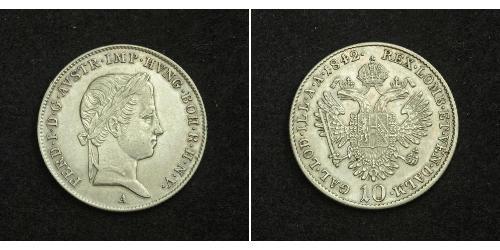 10 Kreuzer Austrian Empire (1804-1867) Silver 