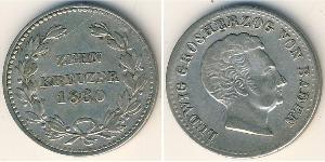 10 Kreuzer Grand Duchy of Baden (1806-1918) / States of Germany Silver Louis I, Grand Duke of Baden (1763 - 1830)