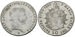 10 Kreuzer Königreich Ungarn (1000-1918)  Ferdinand I of Austria (1793 - 1875)