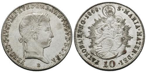 10 Kreuzer 匈牙利王国  Ferdinand I of Austria (1793 - 1875)