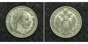 10 Kreuzer 奥匈帝国 (1867 - 1918) 銀 弗朗茨·约瑟夫一世 (1830 - 1916)
