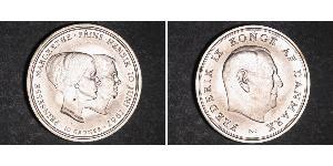 10 Krone Danemark Argent Marguerite II de Danemark (1940-) / Frédéric IX de Danemark (1899 - 1972)