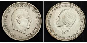 10 Krone Danimarca Argento Federico IX di Danimarca (1899 - 1972)