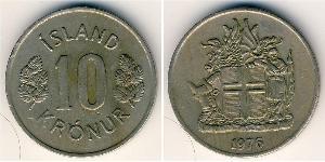 10 Krone Islande (1944 - ) Cuivre/Nickel 