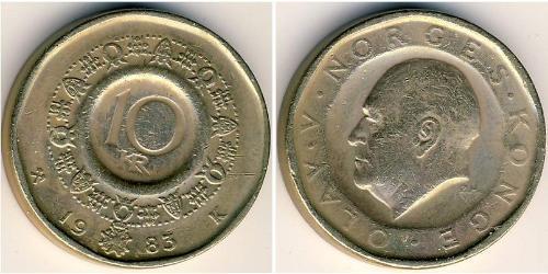 10 Krone Norvège Cuivre/Zinc/Nickel 