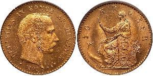 10 Krone Denmark Gold Christian IX of Denmark (1818-1906)