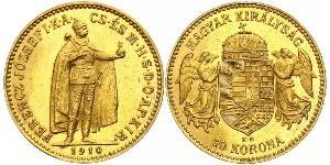 10 Krone Königreich Ungarn (1000-1918) Gold Franz Joseph I (1830 - 1916)