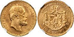 10 Krone Schweden Gold Oskar II. (Schweden) (1829-1907)