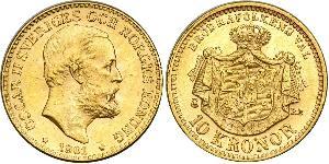 10 Krone Sweden Gold Oscar II of Sweden (1829-1907)