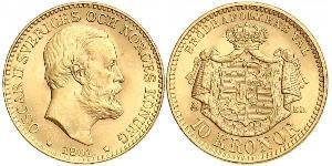 10 Krone Sweden Gold Oscar II of Sweden (1829-1907)