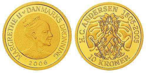 10 Krone Danemark Or 