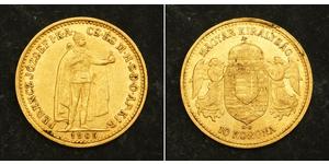 10 Krone Royaume de Hongrie (1000-1918) Or Franz Joseph I (1830 - 1916)