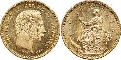 10 Krone Danimarca Oro Cristiano IX di Danimarca (1818-1906)