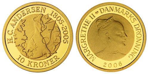 10 Krone Dinamarca Oro 