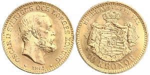 10 Krone Suecia Oro Óscar II de Suecia (1829-1907)