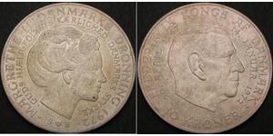 10 Krone Dinamarca Plata 