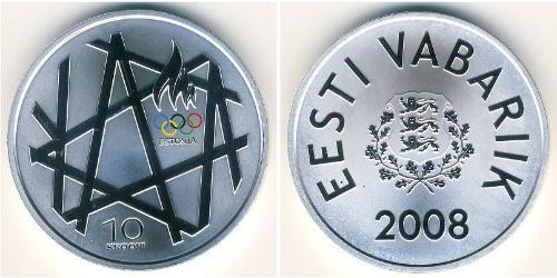 10 Krone Estonia (1991 - ) Plata 