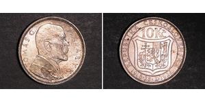 10 Krone Tschechoslowakei  (1918-1992) Silber 