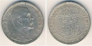 10 Krone Tschechoslowakei  (1918-1992) Silber 