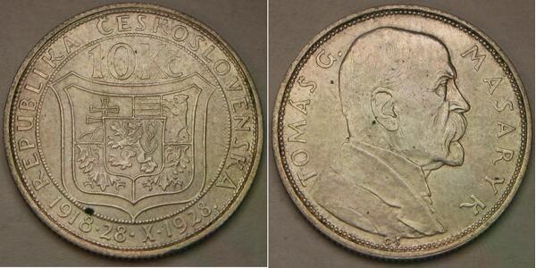 10 Krone Czechoslovakia (1918-1992) Silver 