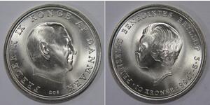 10 Krone Denmark Silver Frederick IX of Denmark (1899 - 1972)
