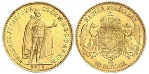 10 Krone 匈牙利王国 金 弗朗茨·约瑟夫一世 (1830 - 1916)