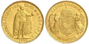 10 Krone 匈牙利王国 金 弗朗茨·约瑟夫一世 (1830 - 1916)