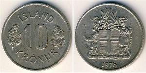 10 Krone 冰岛 (1944 - ) 銅/镍 