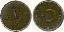 10 Kurush Turquie (1923 - ) Bronze 