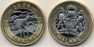 10 Kwacha Malaui (1964 - ) Bimetal 