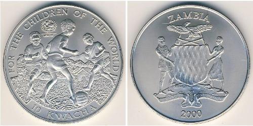 10 Kwacha Zambie (1964 - ) Cuivre/Nickel 