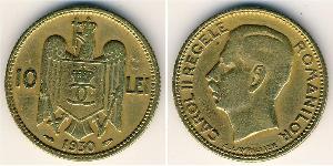10 Lev Königreich Rumänien (1881-1947) Messing/Nickel 
