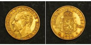 10 Lev Bulgarie Or Ferdinand I de Bulgarie (1861 -1948)