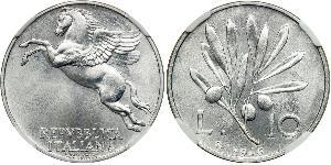 10 Lira Italia Aluminio 