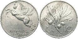 10 Lira Italien Aluminium 