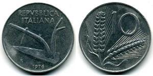 10 Lira Italien (1946 - ) Aluminium 