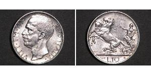 10 Lira Kingdom of Italy (1861-1946) Argent Victor-Emmanuel III d