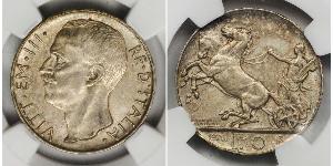 10 Lira Kingdom of Italy (1861-1946) Argent Victor-Emmanuel III d