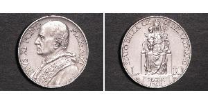 10 Lira Vatican (1926-) Argent Pope Pius XI (1857 - 1939)