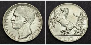 10 Lira Kingdom of Italy (1861-1946) Argento Vittorio Emanuele III d
