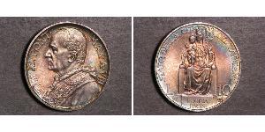 10 Lira Vaticano (1926-) Argento Pope Pius XI (1857 - 1939)