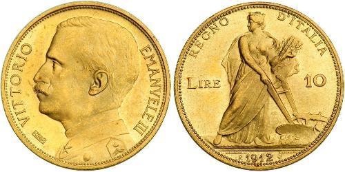 10 Lira Kingdom of Italy (1861-1946) Or Victor-Emmanuel III d