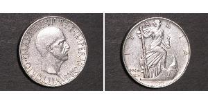10 Lira Kingdom of Italy (1861-1946) Plata Vittorio Emanuele III (1869 - 1947)