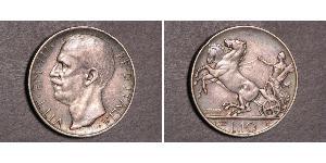 10 Lira Kingdom of Italy (1861-1946) Plata Víctor Manuel III de Italia (1869 - 1947)