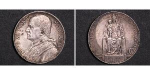 10 Lira Vatican (1926-) Plata Pope Pius XI (1857 - 1939)