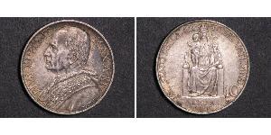 10 Lira Vatican (1926-) Plata Pope Pius XI (1857 - 1939)