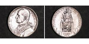 10 Lira Vatican (1926-) Plata Pope Pius XI (1857 - 1939)