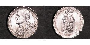 10 Lira Vatican (1926-) Plata Pope Pius XI (1857 - 1939)