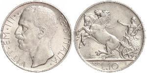10 Lira Kingdom of Italy (1861-1946) Silber Viktor Emanuel III. (Italien) (1869 - 1947)